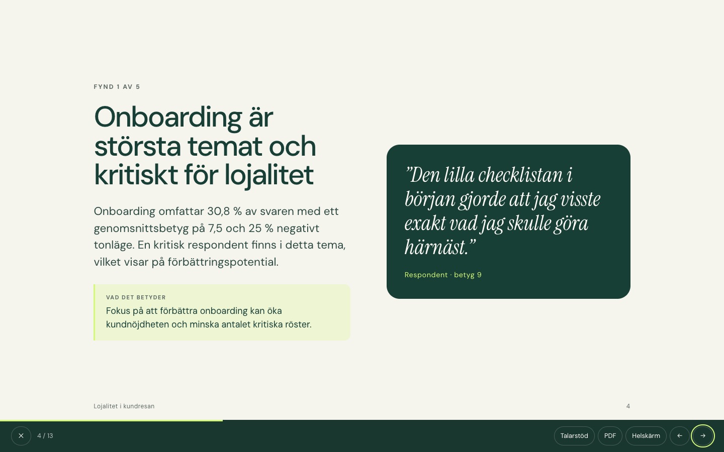 Skärmbild: Presentationsläge