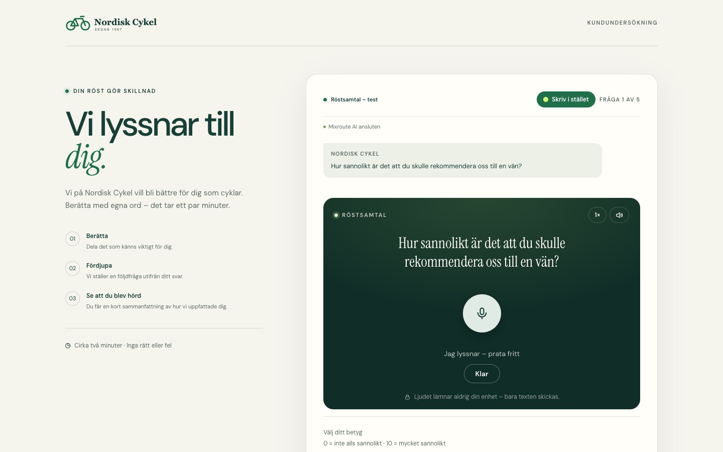 Skärmbild: Röstsamtal